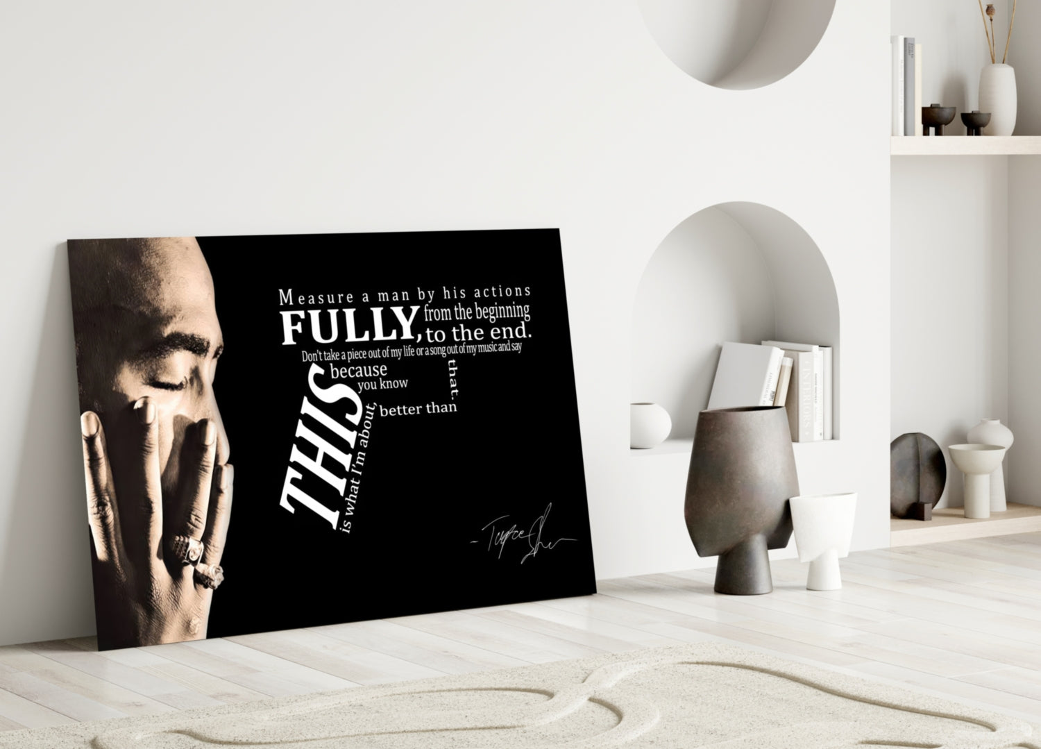 Tupac Glass Wall Art.