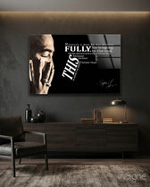 Tupac Glass Wall Art - Lifestyle preview in a designer interior