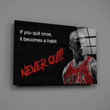 Michael Jordan Glass Wall Art.