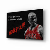 Michael Jordan Glass Wall Art.