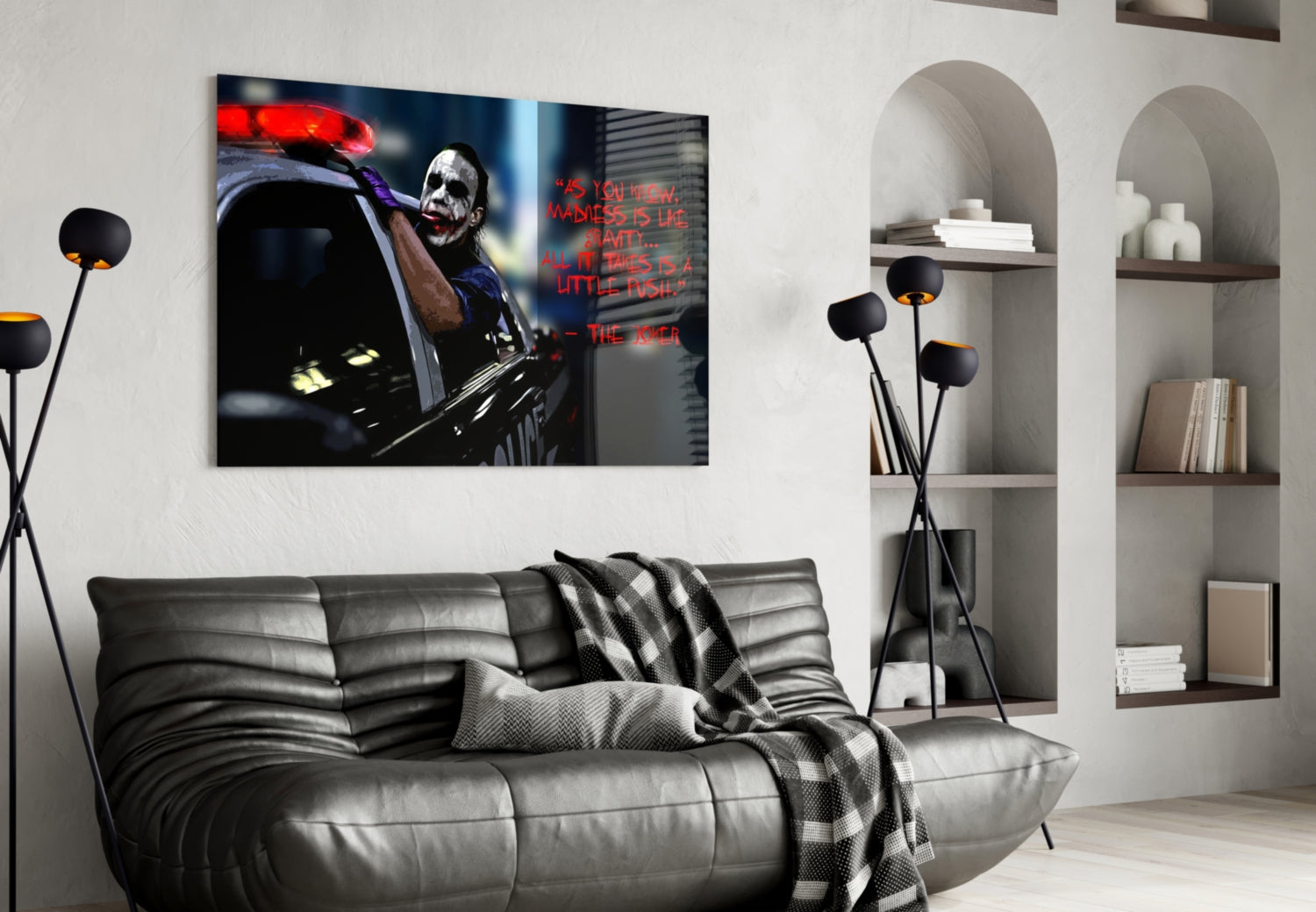 Joker Glass Wall Art.