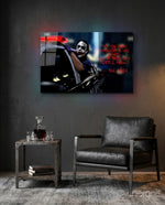 Joker Glass Wall Art - Lifestyle preview in a designer interior
