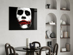 Joker panel adding editorial drama to a man cave