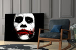 Joker glass print enhancing a teen lounge with cinematic mood