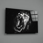 Dramatic-portrait panel bringing raw fury to a contemporary man cave