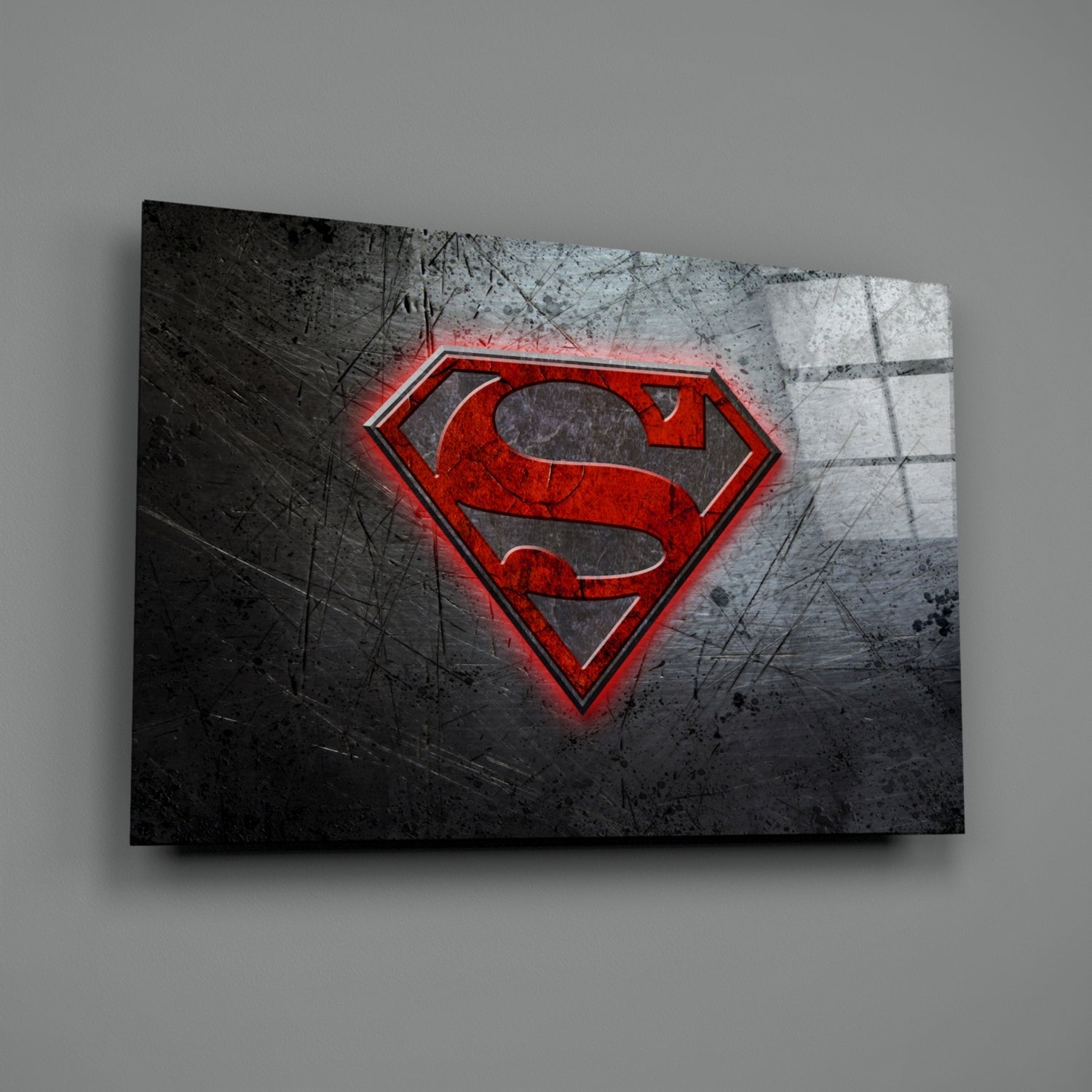 Superman Glass Wall Art.
