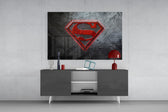 Superman panel catching directional light to reveal its industrial edge