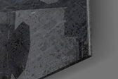 Superman artwork anchoring a wall with bold industrial palette