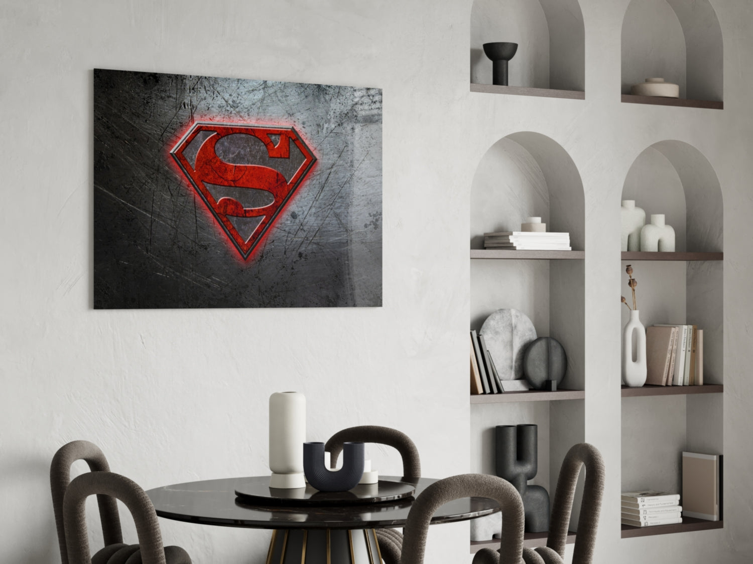 Superman Glass Wall Art.