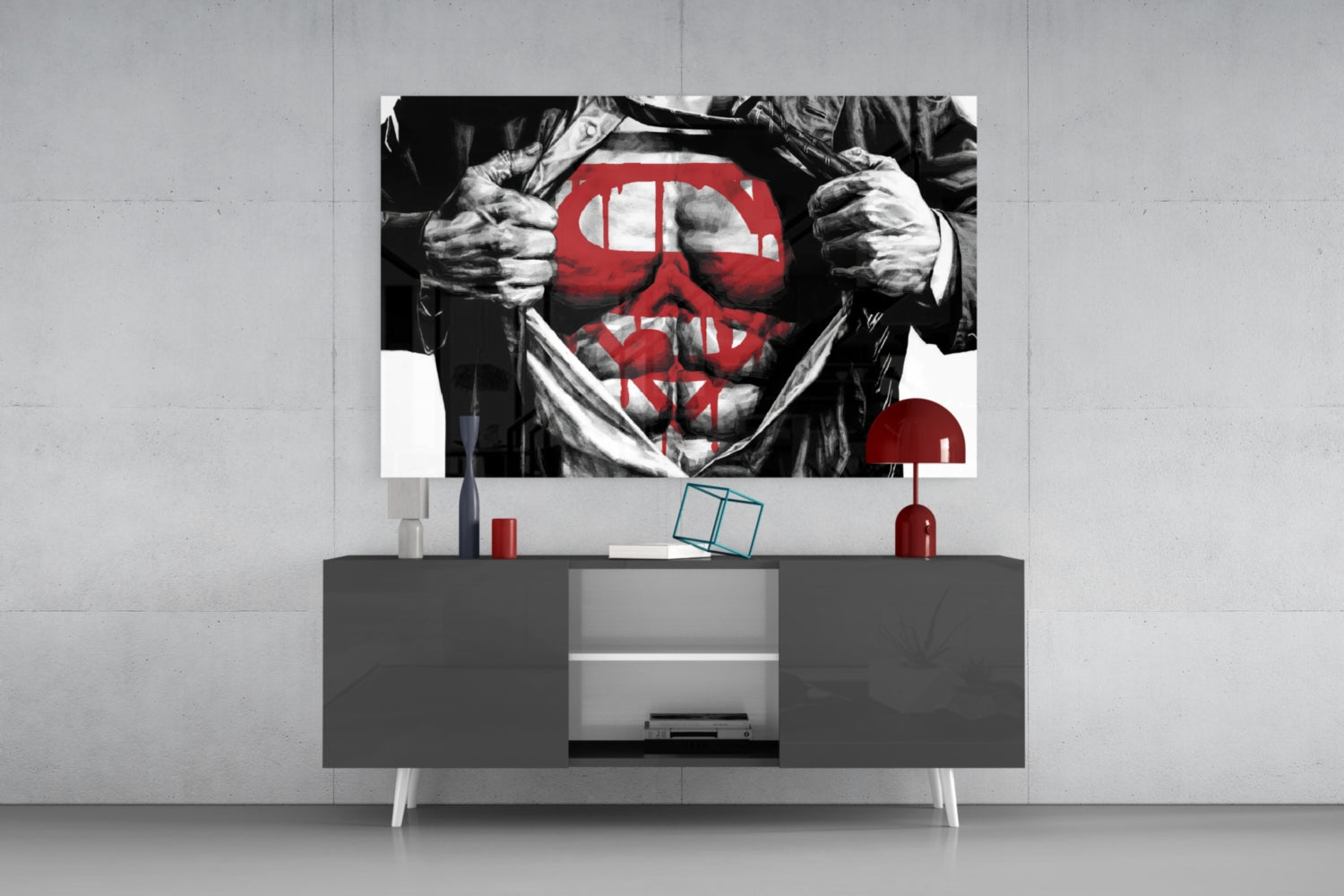 Superman Glass Wall Art.