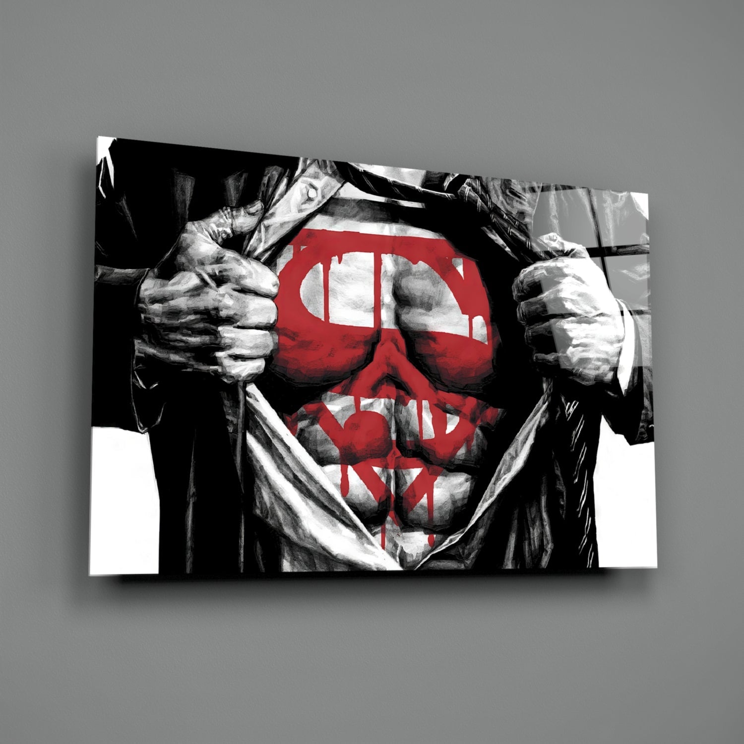 Superman Glass Wall Art.