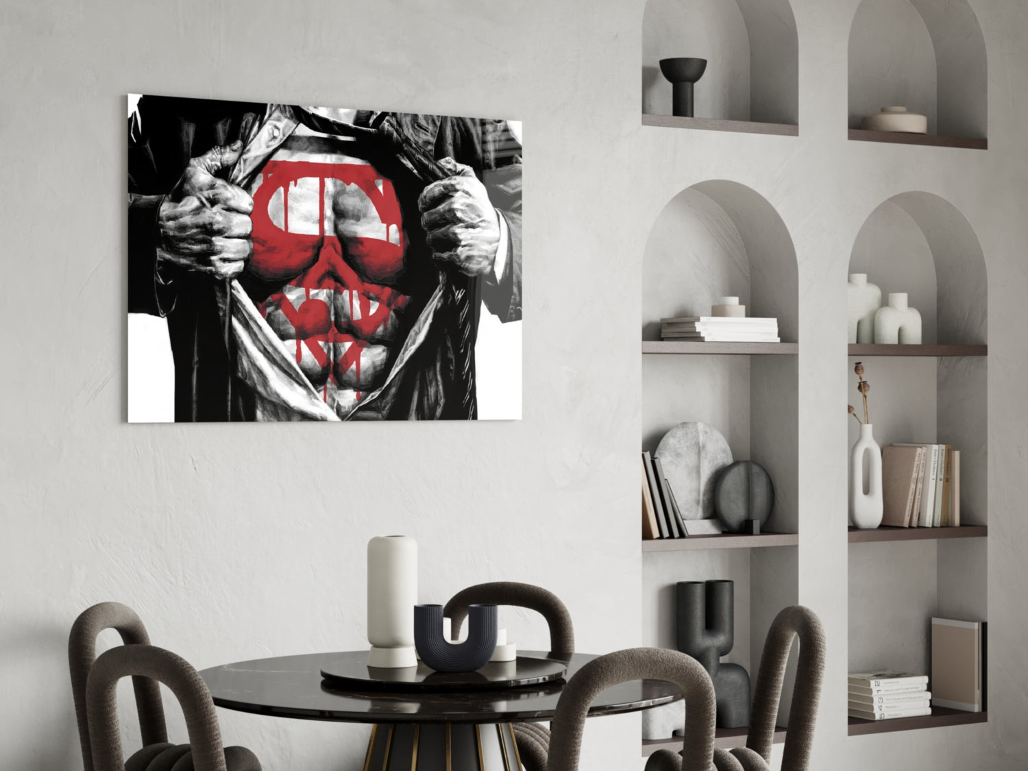 Superman Glass Wall Art.