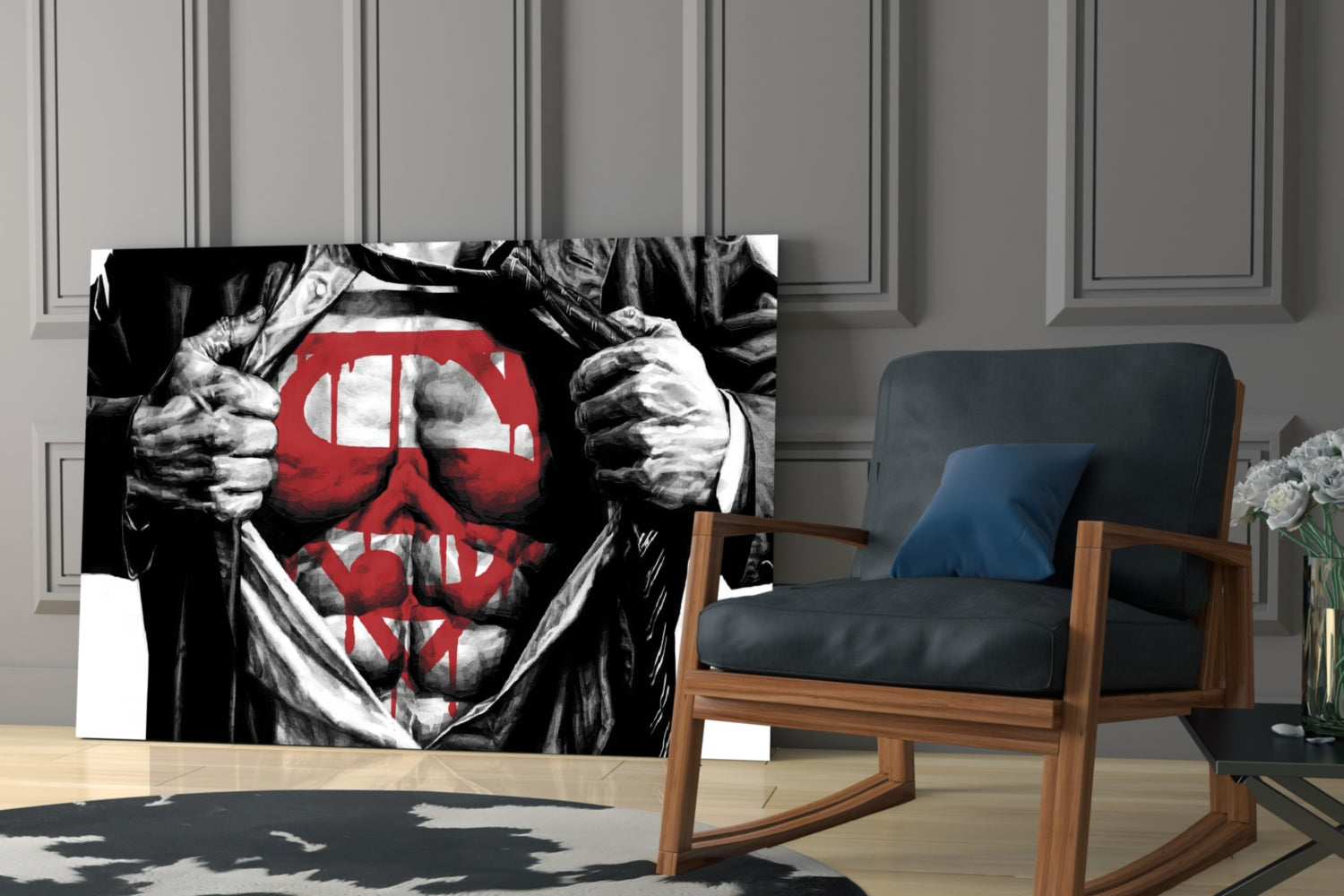 Superman Glass Wall Art.