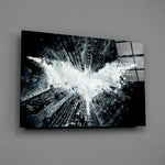 Cinematic-poster panel bringing menacing scale to a contemporary home theater