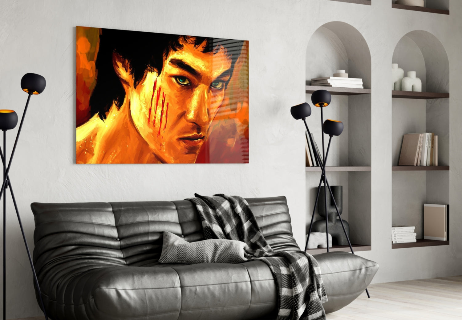 Bruce Lee Glass Wall Art.