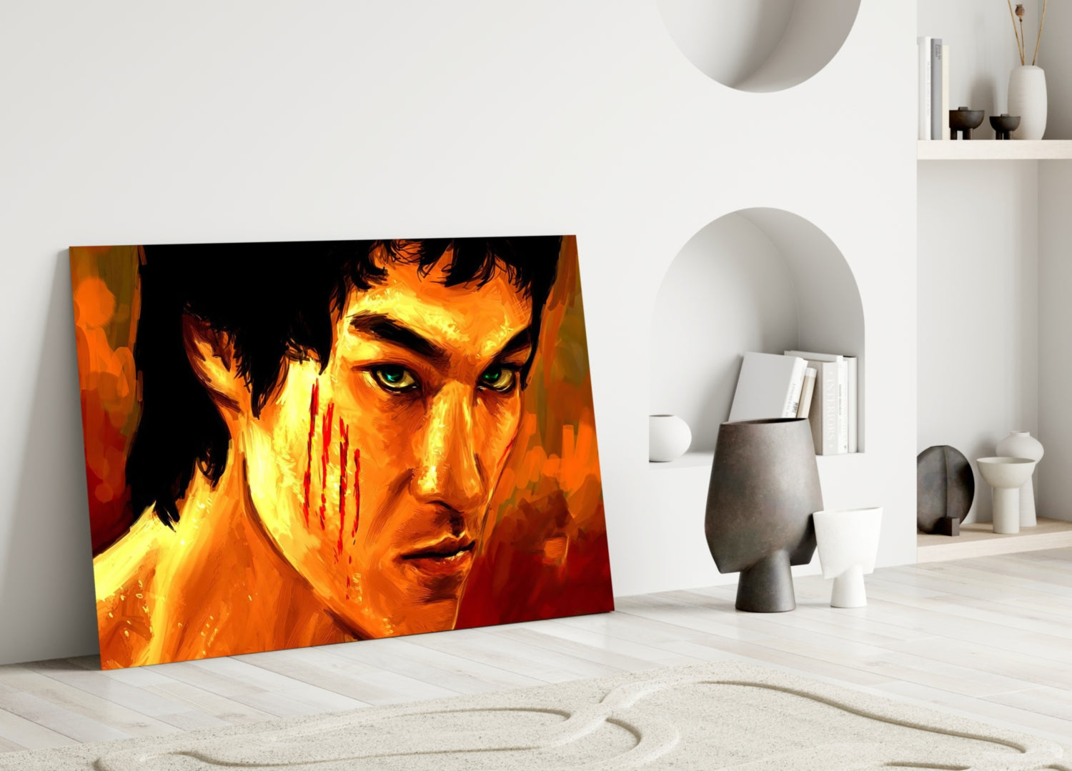 Bruce Lee Glass Wall Art.