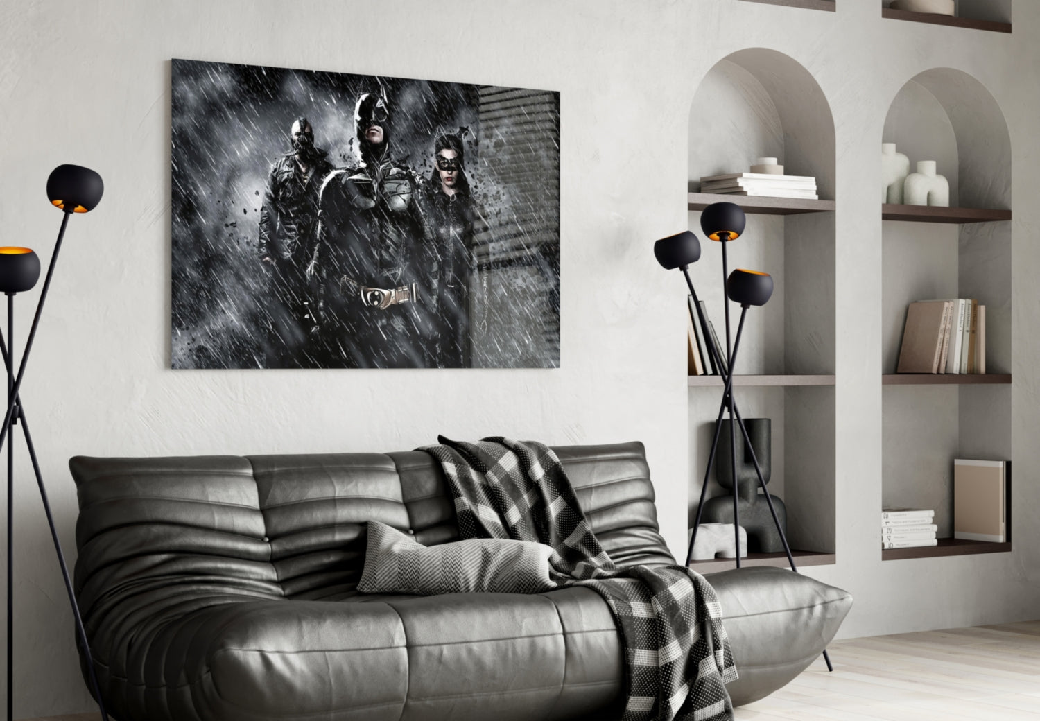 Batman, Catwomen and Bane Glass Wall Art.