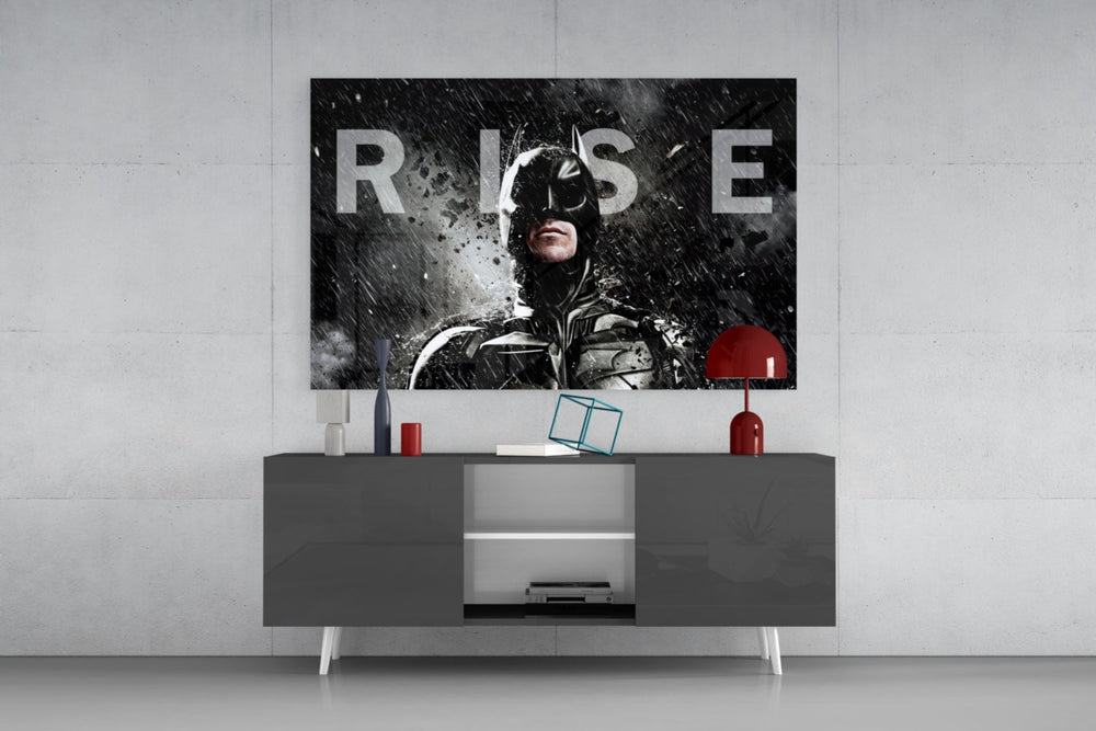 Batman Rise panel catching directional light to reveal its menacing resolve