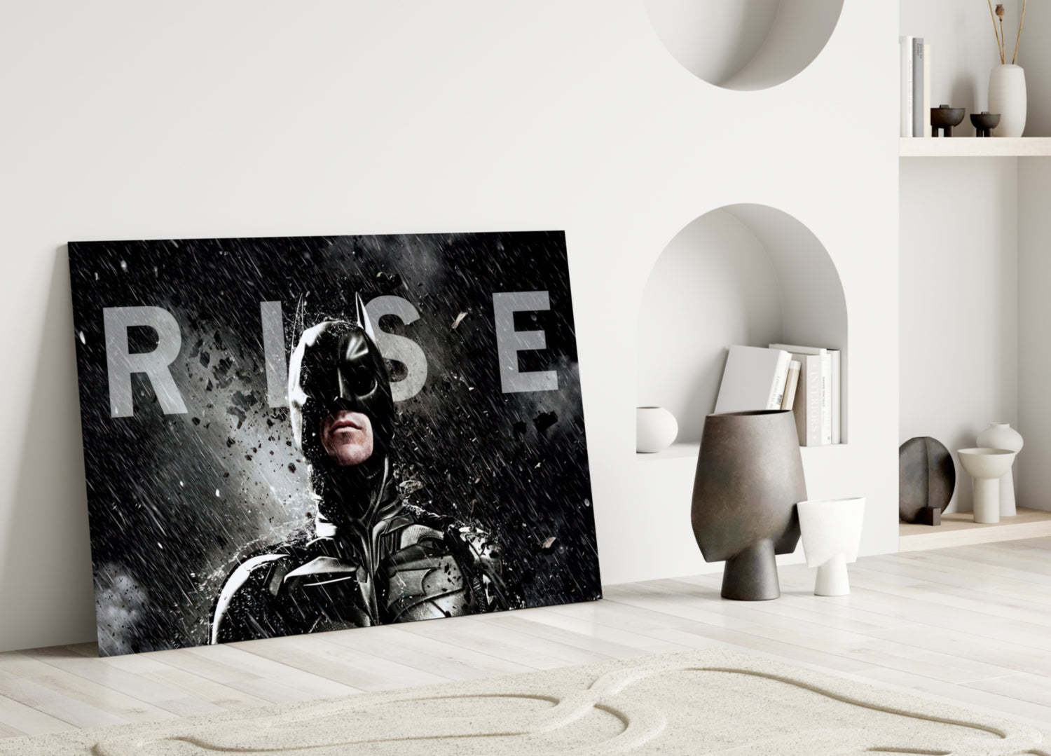 Batman Rise Glass Wall Art.