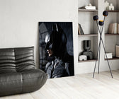 Batman panel adding editorial drama to a man cave