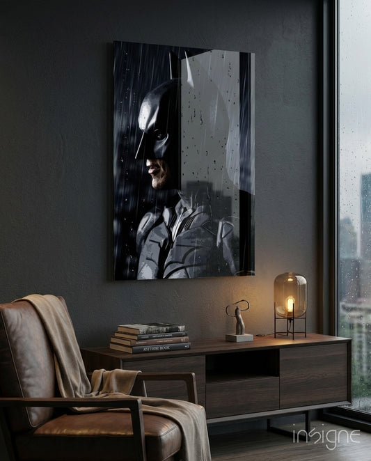Batman Glass Wall Art - Lifestyle preview in a designer interior