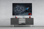 Christiano Ronaldo panel catching directional light to reveal its electric momentum