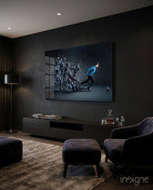 Christiano Ronaldo Glass Wall Art - Lifestyle preview in a designer interior