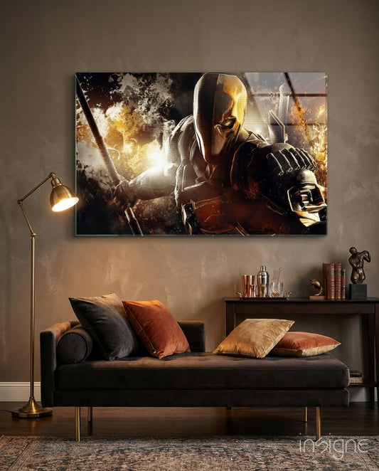 Slade Wilson Glass Wall Art - Lifestyle preview in a designer interior