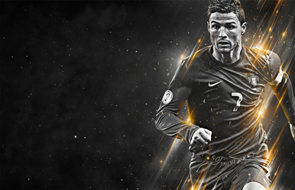 Christiano Ronaldo Glass Wall Art