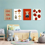 Cool Kids Club Woodland 4 Pieces Kids Metal Wall Art.