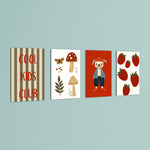 Cool Kids Club Woodland 4 Pieces Kids Metal Wall Art.