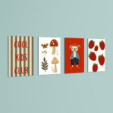 Cool Kids Club Woodland 4 Pieces Kids Metal Wall Art.