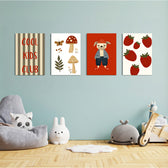 Cool Kids Club Woodland 4 Pieces Kids Metal Wall Art.
