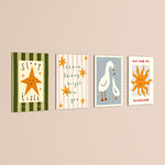 Sleep Tight You Are My Sunshine 4 Pieces Kids Metal Wall Art.