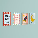 Shoot For The Stars Rocket 4 Pieces Kids Metal Wall Art.