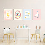 Dream Big Carousel Goose 4 Pieces Kids Metal Wall Art.