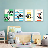 Bold Tigers 4 Pieces Kids Metal Wall Art.