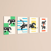 Bold Tigers 4 Pieces Kids Metal Wall Art.