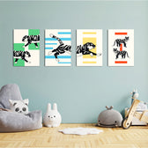 Bold Tigers 4 Pieces Kids Metal Wall Art.