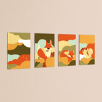 Autumn Forest Friends 4 Pieces Kids Metal Wall Art.