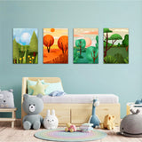 Four Seasons Forest 4 Pieces Kids Metal Wall Art.