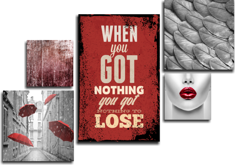 Nothing To Lose Combined Glass Wall Art