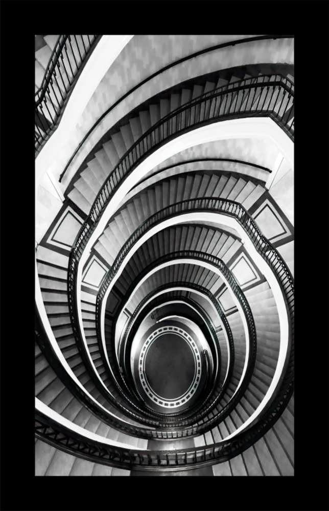 Spiral Stairs Glass Wall Art