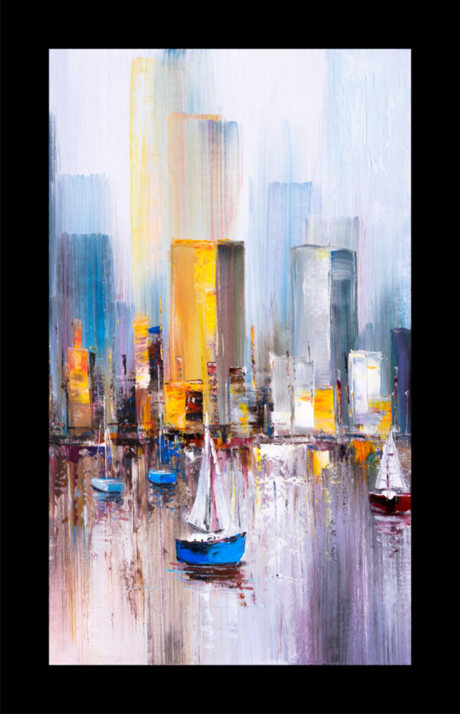 Sailboats Glass Wall Art