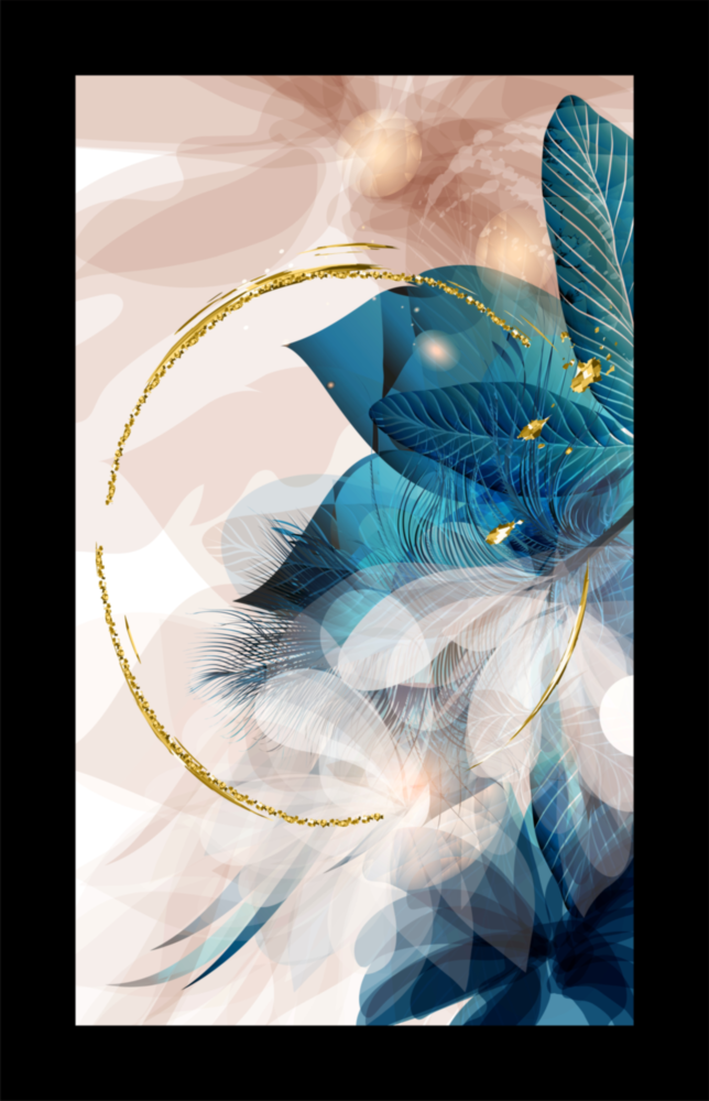 Abstract Leaf Glass Wall Art