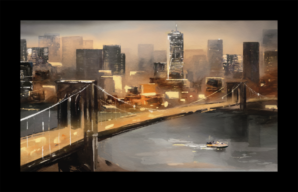 Brooklyn Bridge Glass Wall Art
