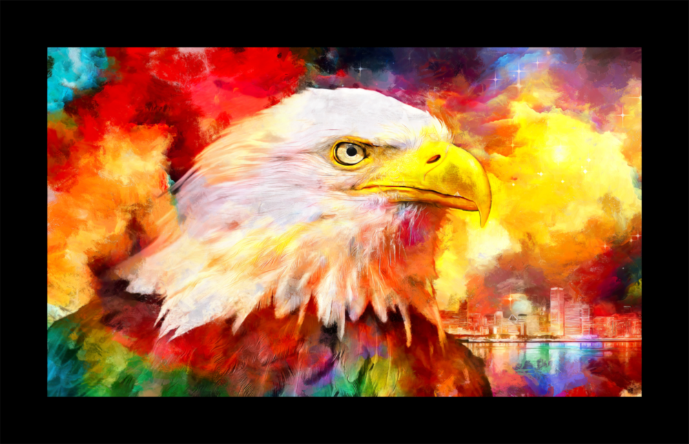 Eagle Glass Wall Art