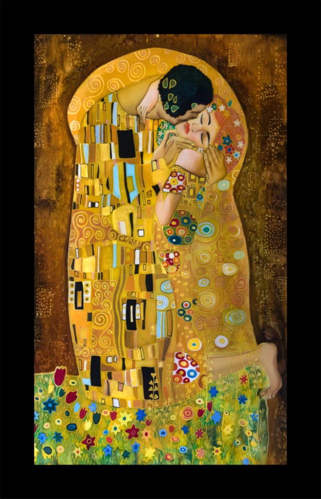 Gustav Klimt ''The Kiss'' Glass Art