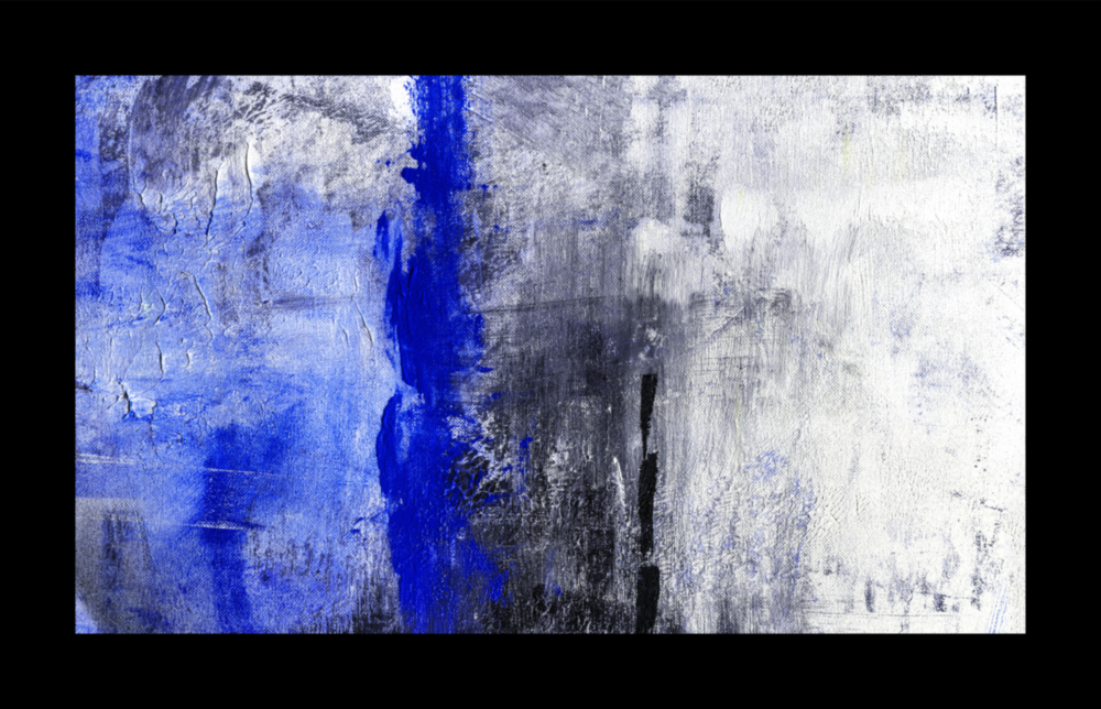 Abstract Blue Glass Wall Art