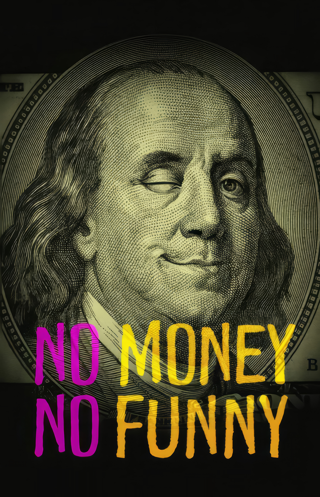 Benjamin Franklin Money Humor Glass Wall Art
